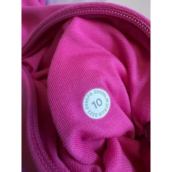 New Lululemon Nulu Cropped Define Jacket Size 10 Sonic Pink SNCP Full Zip NWT - Picture 10 of 16